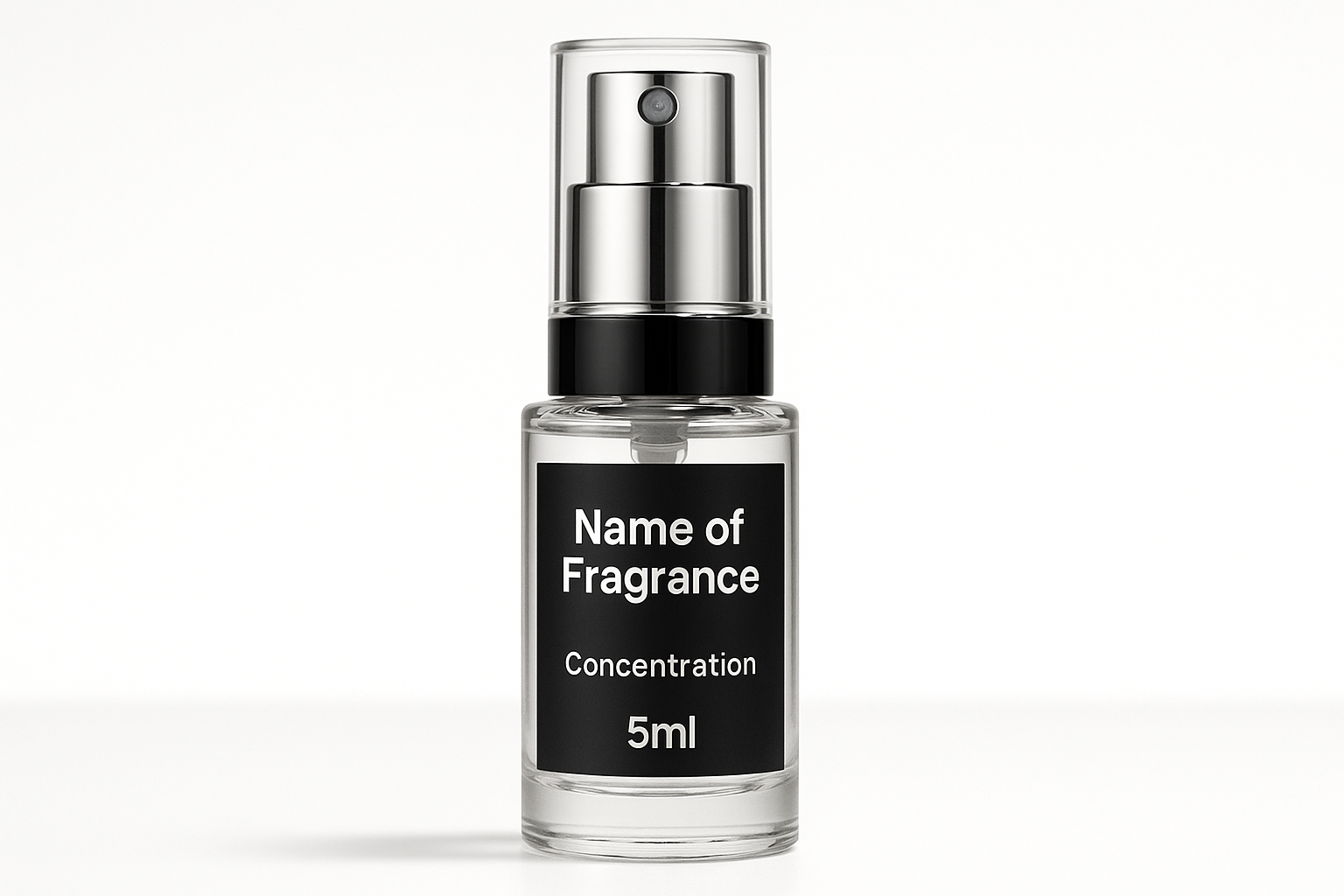 Add "Name of Fragrance" "Concentration" and "size"